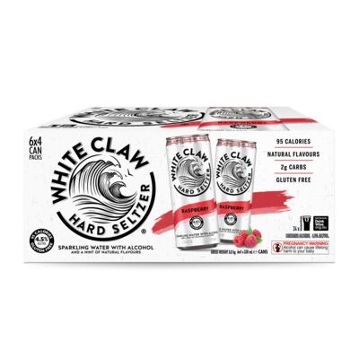 White Claw Raspberry Can 330mL Carton 24 | Liquorland