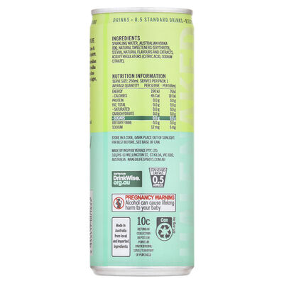 Half Naked Vodka Lime Mint Can 250mL Each | Liquorland