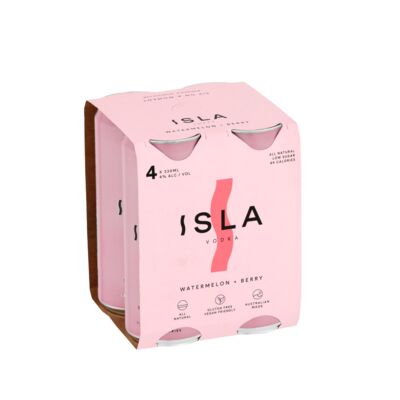 Isla Vodka Watermelon Berry Can 330mL Pack 4 | Liquorland