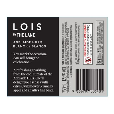 The Lane Lois Sparkling Blanc De Blancs 750mL Each | Liquorland
