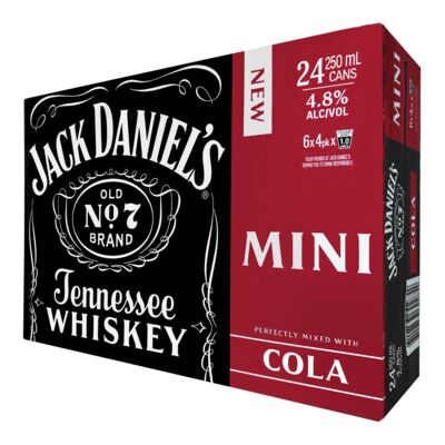 Jack Daniels Cola Can 250mL Carton 24 | Liquorland