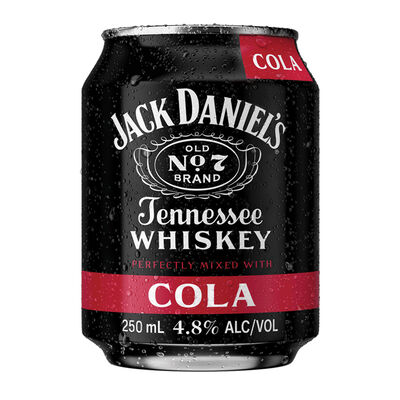 Jack Daniels Cola Can 250mL Each | Liquorland