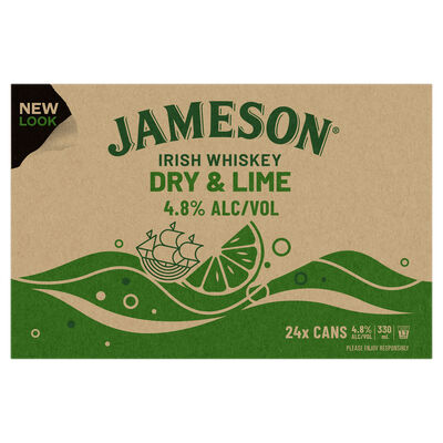 Jameson Dry Lime 4 8 Can 330mL Carton 24 | Liquorland