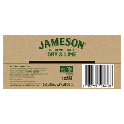 Jameson Dry Lime 4 8 Can 330mL Carton 24 | Liquorland