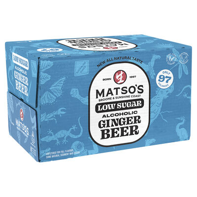 Matso S Low Sugar Ginger Beer Bottle 330mL Carton 24 | Liquorland