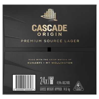 Cascade Origin Premium Source Lager Bottle 375mL Carton 24 | Liquorland