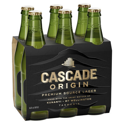 Cascade Origin Premium Source Lager Bottle 375mL Pack 6 | Liquorland