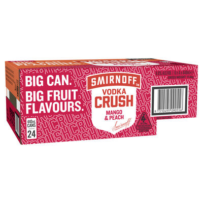 Smirnoff Crush Mango Peach Can 6 440mL Carton 24 | Liquorland
