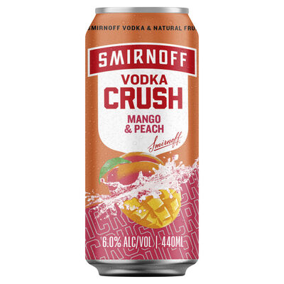 Smirnoff Crush Mango Peach Can 6 440mL Each | Liquorland