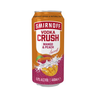 Smirnoff Crush Mango Peach Can 6 440mL Each | Liquorland