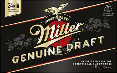 Miller Genuine Draft Bottle 330mL Carton 24 | Liquorland