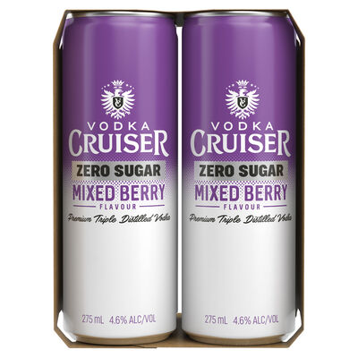 Vodka Cruiser Sugar Free Mixed Berry Can 275mL Pack 4 | Liquorland