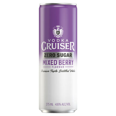 Vodka Cruiser Sugar Free Mixed Berry Can 275mL Each | Liquorland