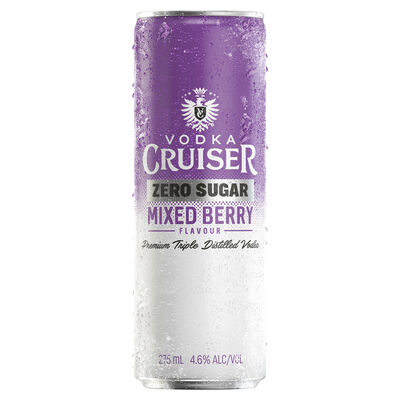Vodka Cruiser Sugar Free Mixed Berry Can 275mL Each | Liquorland