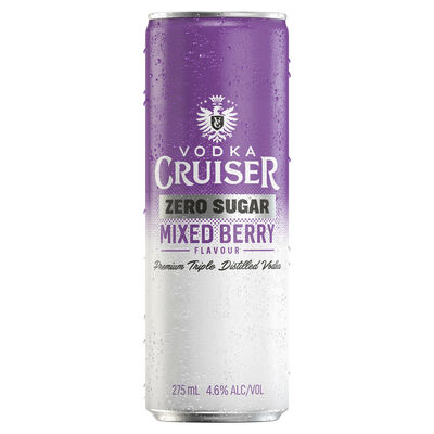 Vodka Cruiser Sugar Free Mixed Berry Can 275mL Each | Liquorland
