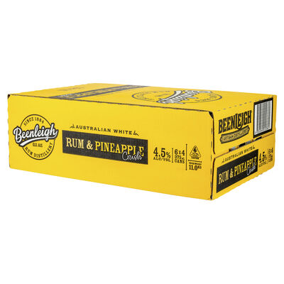 Beenleigh White Rum Pineapple Crush Can 375mL Carton 24 | Liquorland
