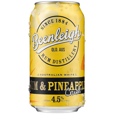 Beenleigh White Rum Pineapple Crush Can 375mL Each | Liquorland