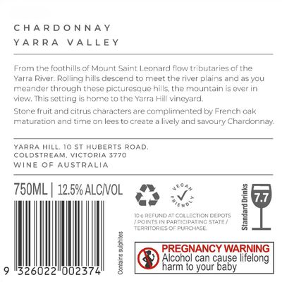 Yarra Hill Chardonnay 750mL Each | Liquorland