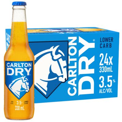 Carlton Dry Mid 3 5 Bottle 330mL Carton 24 | undefined