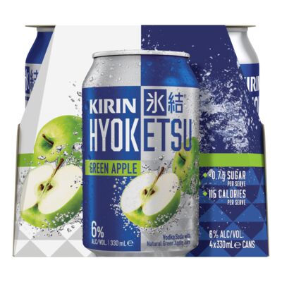 Kirin Hyoketsu Green Apple Can 330mL Pack 4 | Liquorland
