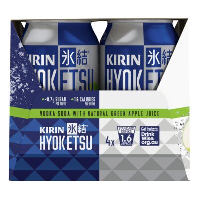 Kirin Hyoketsu Green Apple Can 330mL Pack 4 | Liquorland