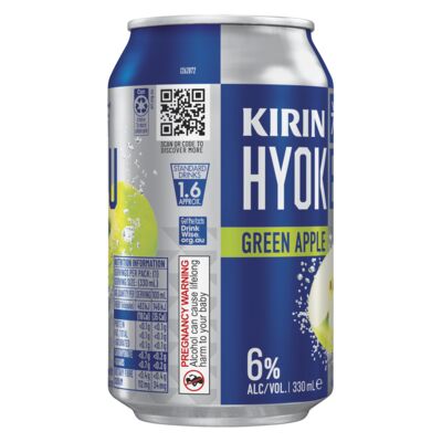 Kirin Hyoketsu Green Apple Can 330mL Each | Liquorland