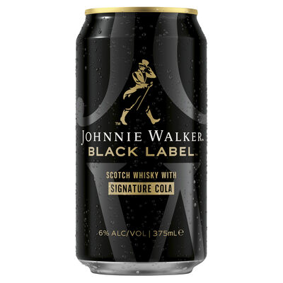 Johnnie Walker Black Cola Can 375mL Carton 24 | Liquorland