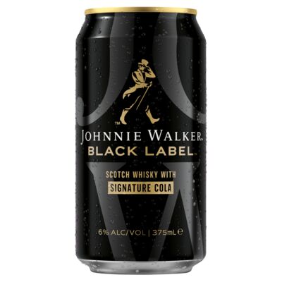 Johnnie Walker Black Cola Can 375mL Each | Liquorland