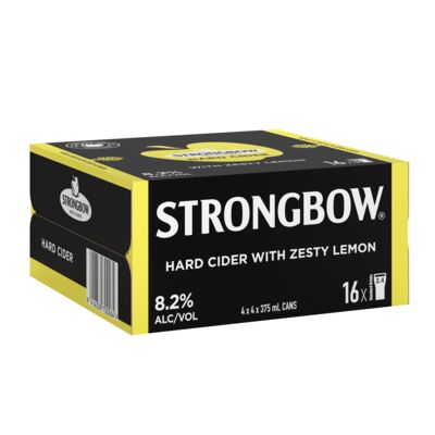 Strongbow Hard Cider With Zesty Lemon Can 375mL Carton 16 | Liquorland