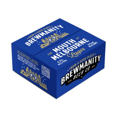 Brewmanity The Mouth Of Melbourne Lager Can 375mL Carton 16 | Liquorland
