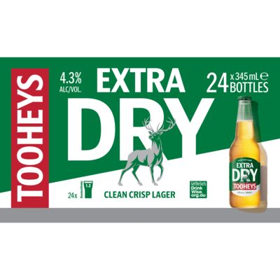Tooheys Extra Dry Bottle 345mL Carton 24 | Liquorland
