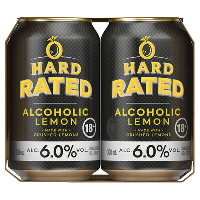 Hard Rated Lemon 6 Can 330mL Pack 4 | Liquorland