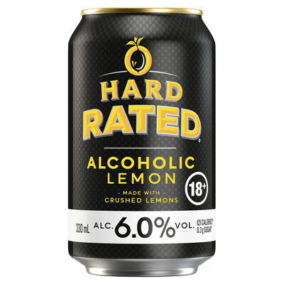 Hard Rated Lemon 6 Can 330mL Each | Liquorland