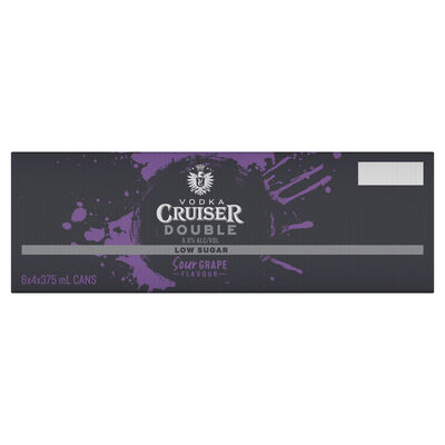 Vodka Cruiser Double Sour Grape Low Sugar Can 375mL Carton 24 | Liquorland
