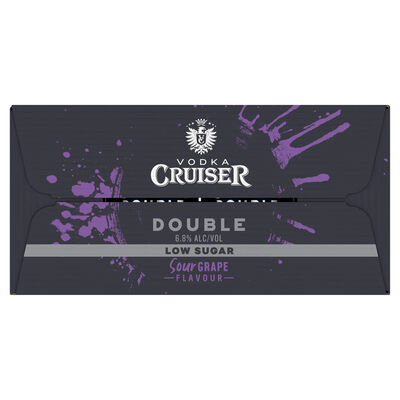 Vodka Cruiser Double Sour Grape Low Sugar Can 375mL Carton 24 | Liquorland
