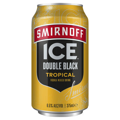 Smirnoff Ice Double Black Tropical Crush 6 5 Can 375mL Each | Liquorland