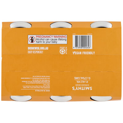 Smithy S Ginger Beer Can 375mL Pack 6 | Liquorland