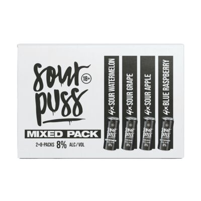 Sour Puss Rtd Mixed Pack Can 330mL Carton 16 | Liquorland