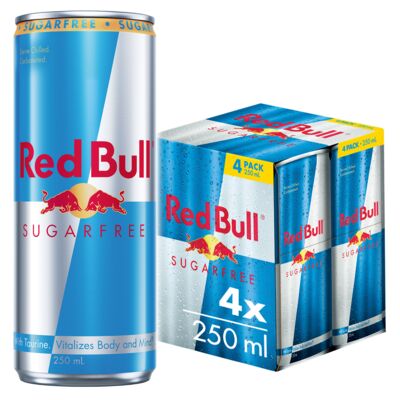 Red Bull Sugar Free Drink Energy 250mL Pack 4 | Liquorland