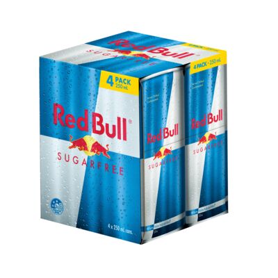 Red Bull Sugar Free Drink Energy 250mL Pack 4 | Liquorland
