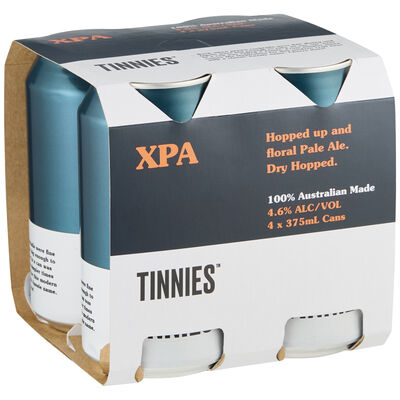 Tinnies Xpa Can 375mL Pack 4 | Liquorland