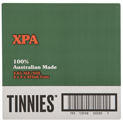 Tinnies Xpa Can 375mL Carton 16 | Liquorland