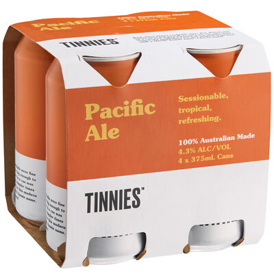 Tinnies Pacific Ale Can 375mL Pack 4 | Liquorland