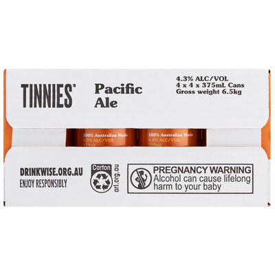 Tinnies Pacific Ale Can 375mL Carton 16 | Liquorland