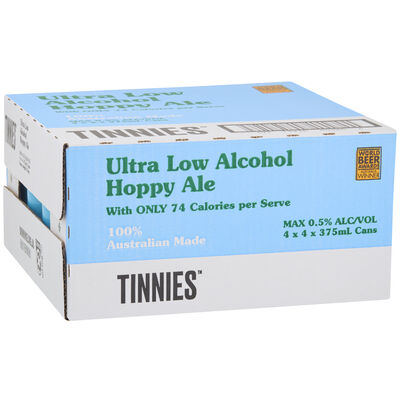 Tinnies Ultra Low Alcohol Can 375mL Carton 16 | Liquorland
