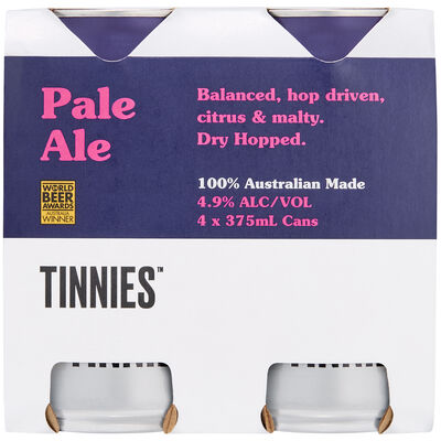 Tinnies Pale Ale Can 375mL Pack 4 | Liquorland