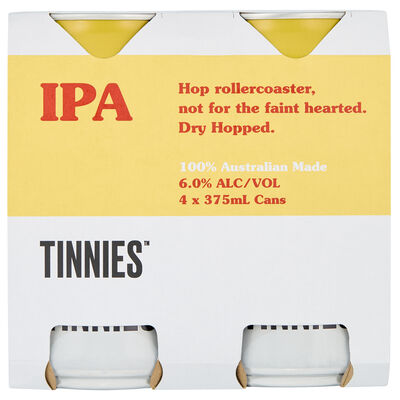 Tinnies Ipa 6 Can 375mL Pack 4 | Liquorland