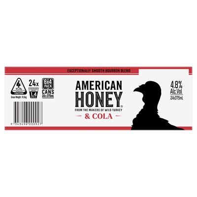 Wild Turkey American Honey Cola Can 375mL Carton 24 | undefined