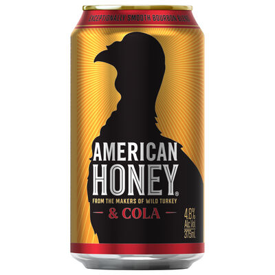 Wild Turkey American Honey Cola Can 375mL Each | Liquorland