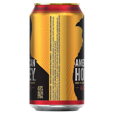 Wild Turkey American Honey Cola Can 375mL Each | Liquorland